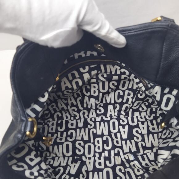 Marc By Marc Jacobs Black Pebbled Leather Double Handles Shoulder Bag - Picture 12 of 16